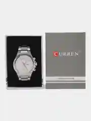 Серебряный мужские наручные часы Curren 8211 в подарочной упаковке