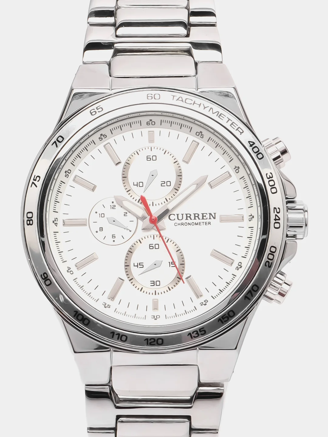 Серебряный мужские наручные часы Curren 8211 в подарочной упаковке