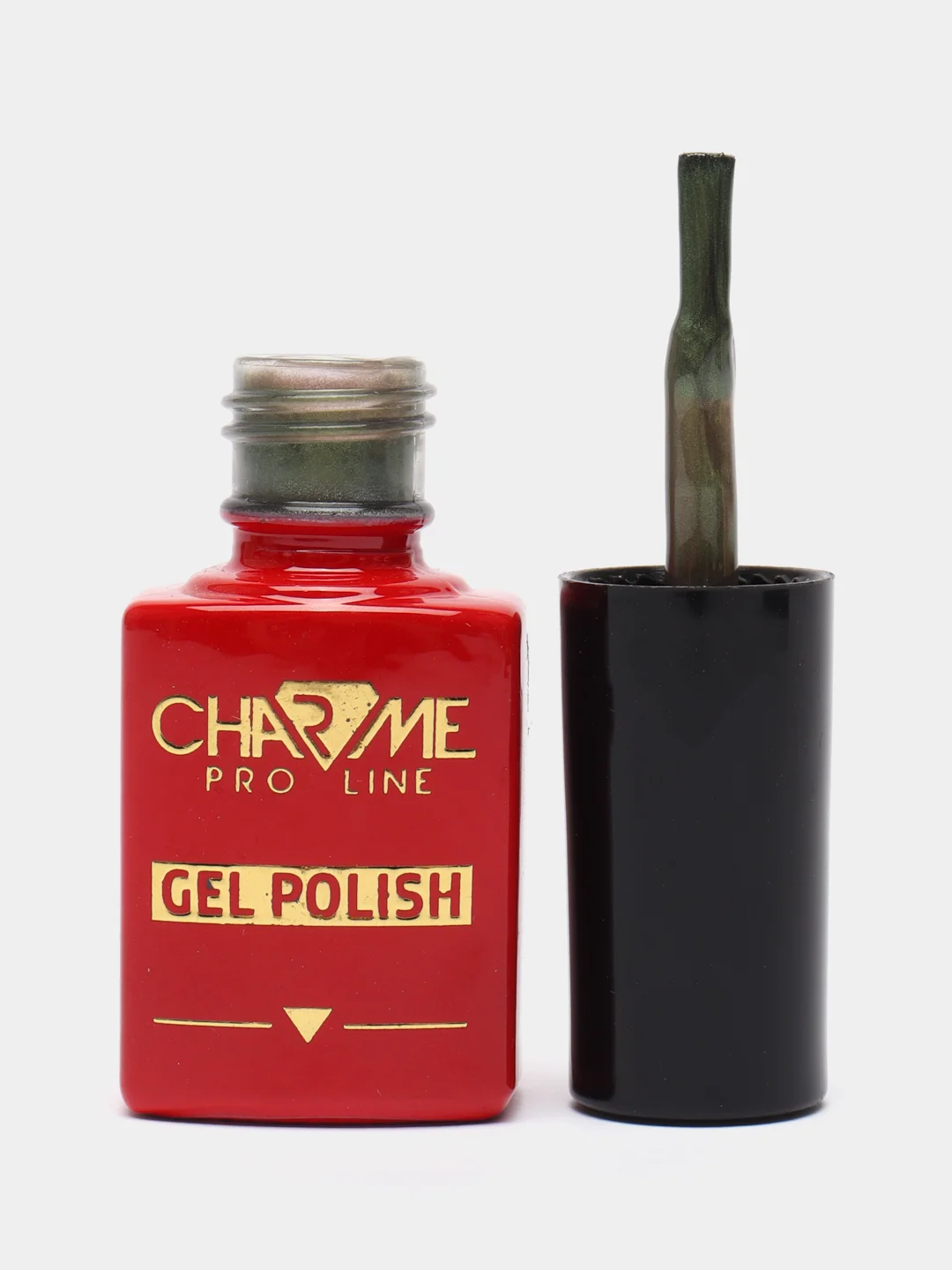 Лесной зеленый гель лак для ногтей CHARME "Кошачий глаз", 10 мл
