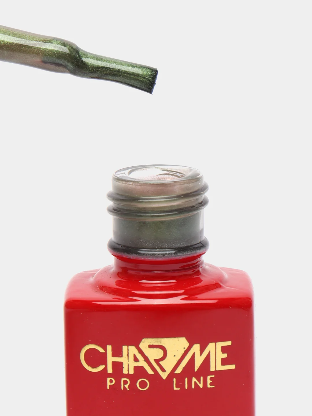 Лесной зеленый гель лак для ногтей CHARME "Кошачий глаз", 10 мл
