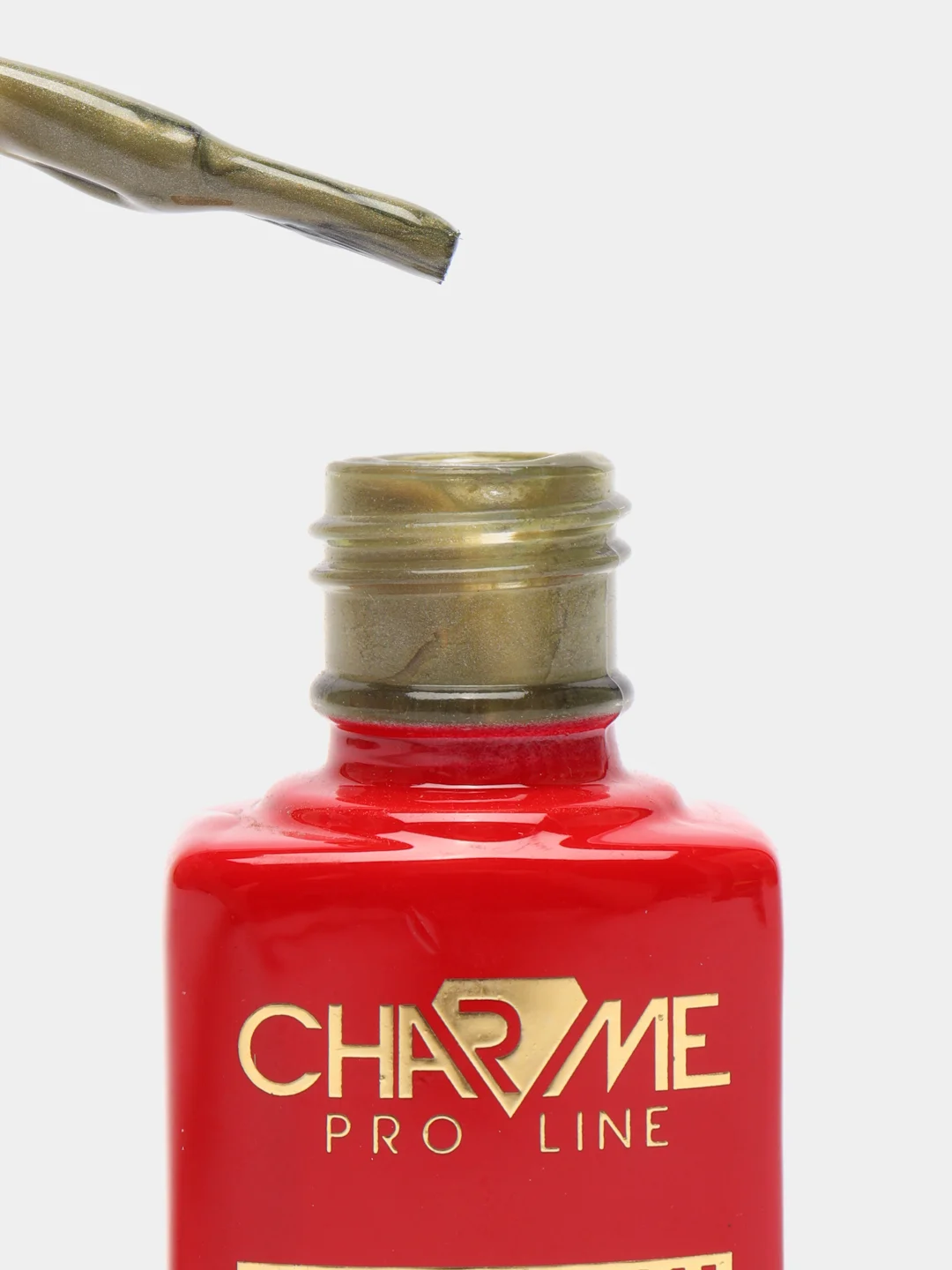 Приглушённый хаки гель лак для ногтей CHARME "Кошачий глаз", 10 мл