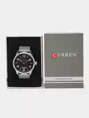 Черный мужские наручные часы  Curren 8236 с календарём в подарочной упаковке
