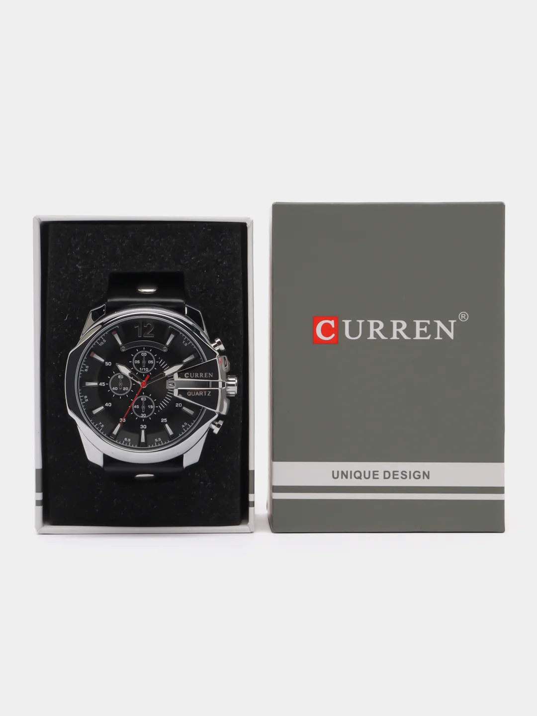 Хром мужские наручные часы Curren 8176 в подарочной упаковке