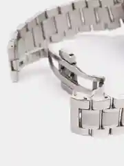 Серебряный мужские наручные часы Dedima D-159 с металлическим браслетом и хронографом