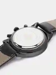 Хром мужские наручные часы Dedima D-159, с кожаным ремешком и хронографом
