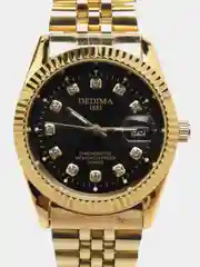 Горчичный мужские наручные часы Dedima D-188 с календарём, в подарочной упаковке