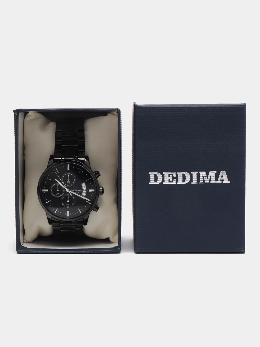 Черный мужские наручные часы DEDIMA D-1018 в подарочной упаковке