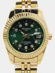 Лесной зеленый наручные часы Dedima D-188, женские, с календарём, в подарочной упаковке