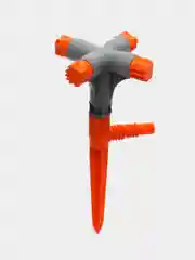 Серый распылитель насадка для полива со штуцером 1/2"-5/8"-3/4"