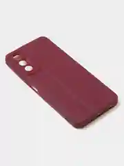 Бордовый чехол для Tecno Pova 3 цветной, матовый, с дополнительной защитой камеры
