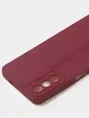Бордовый чехол для Tecno Pova 3 цветной, матовый, с дополнительной защитой камеры