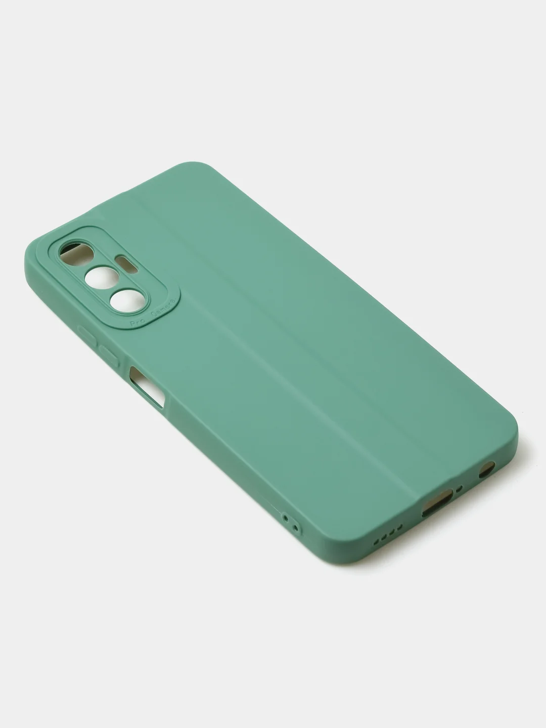Зеленый чехол для Tecno Pova 3 цветной, матовый, с дополнительной защитой камеры