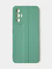 Зеленый чехол для Tecno Pova 3 цветной, матовый, с дополнительной защитой камеры