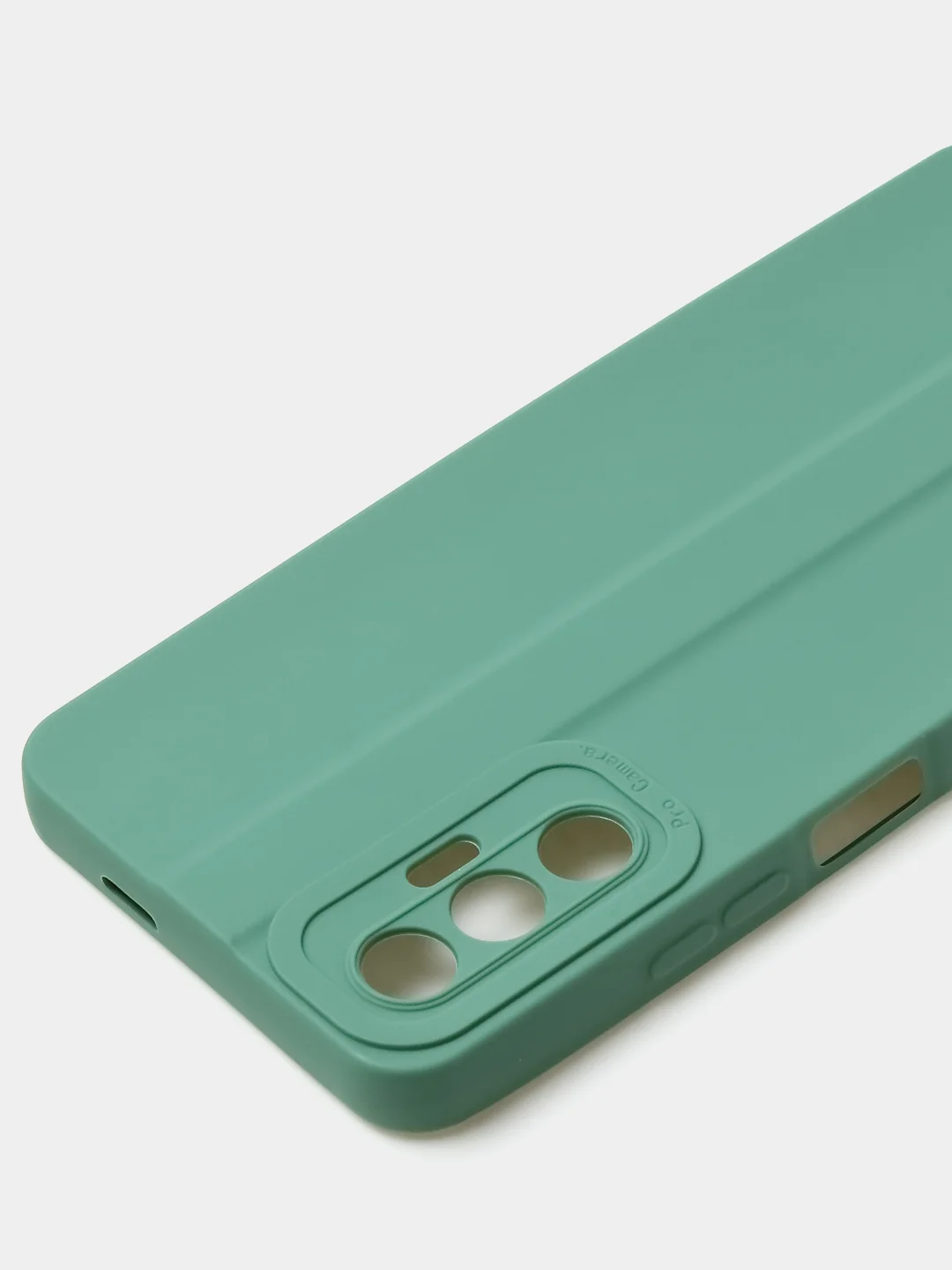 Зеленый чехол для Tecno Pova 3 цветной, матовый, с дополнительной защитой камеры