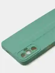 Зеленый чехол для Tecno Pova 3 цветной, матовый, с дополнительной защитой камеры