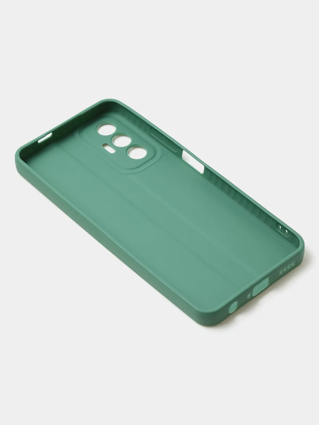 Зеленый чехол для Tecno Pova 3 цветной, матовый, с дополнительной защитой камеры