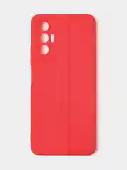 Красный чехол для Tecno Pova 3 цветной, матовый, с дополнительной защитой камеры