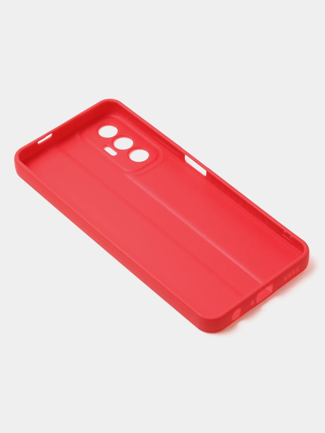 Красный чехол для Tecno Pova 3 цветной, матовый, с дополнительной защитой камеры