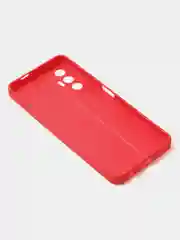 Красный чехол для Tecno Pova 3 цветной, матовый, с дополнительной защитой камеры