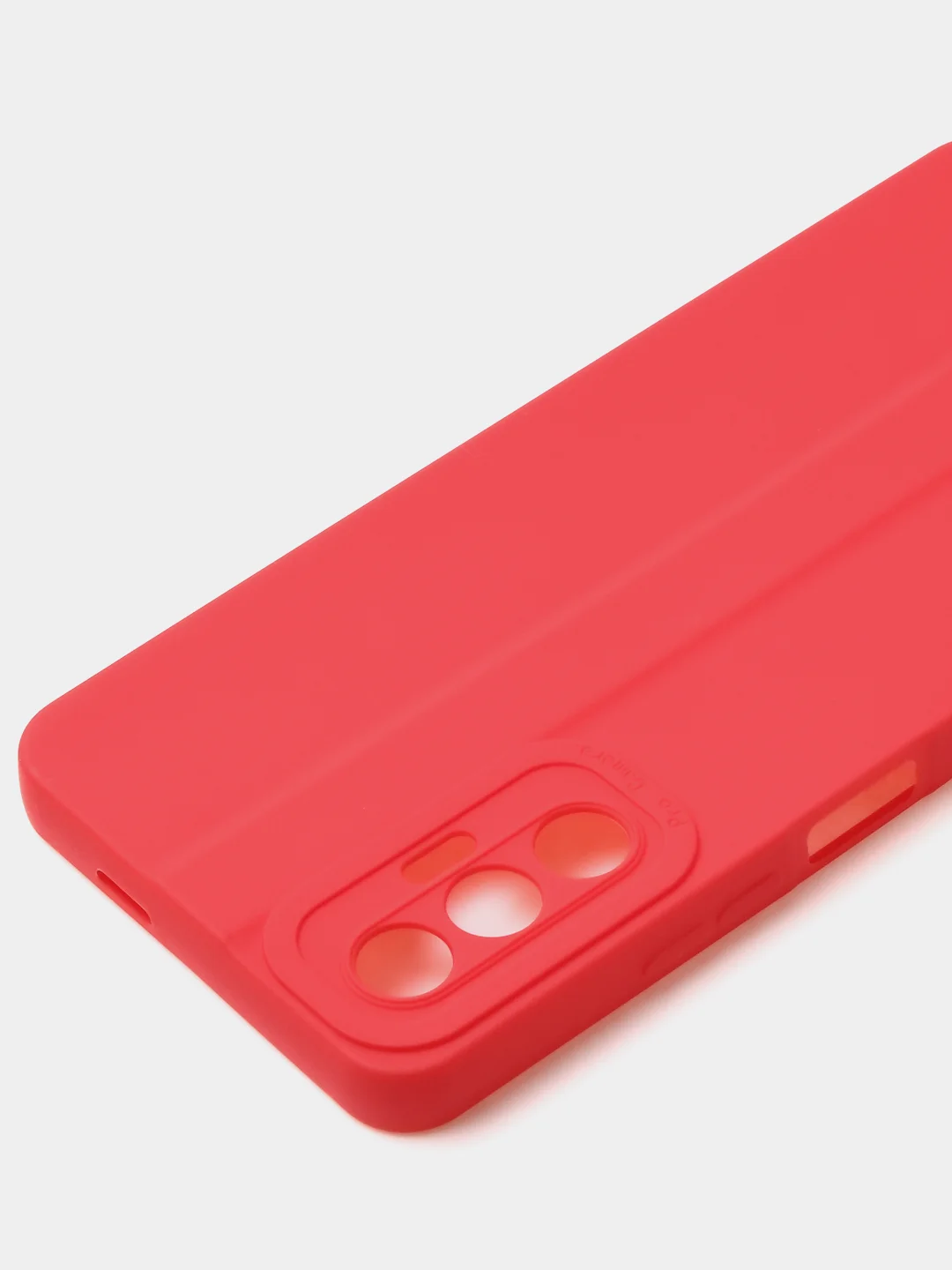 Красный чехол для Tecno Pova 3 цветной, матовый, с дополнительной защитой камеры