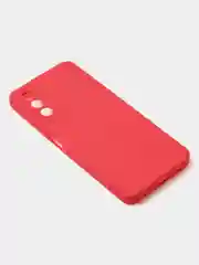 Красный чехол для Tecno Pova 3 цветной, матовый, с дополнительной защитой камеры