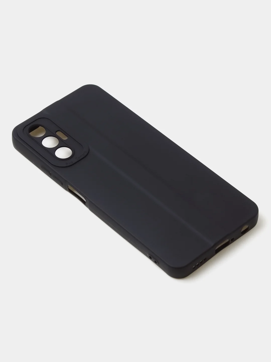 Черный чехол для Tecno Pova 3 цветной, матовый, с дополнительной защитой камеры