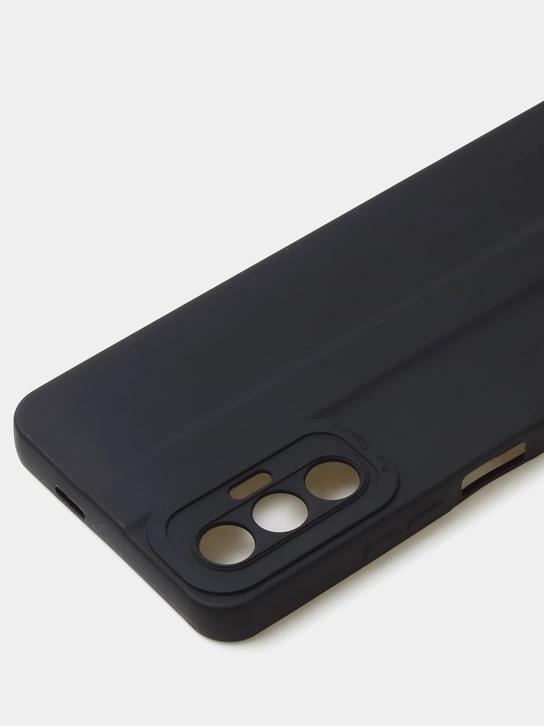 Черный чехол для Tecno Pova 3 цветной, матовый, с дополнительной защитой камеры