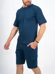 Морской костюм спортивный мужской, комплект футболка и шорты карго