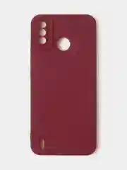 Бордовый чехол для Tecno Spark 6 GO цветной, матовый, с дополнительной защитой камеры