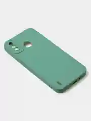 Зеленый чехол для Tecno Spark 6 GO цветной, матовый, с дополнительной защитой камеры