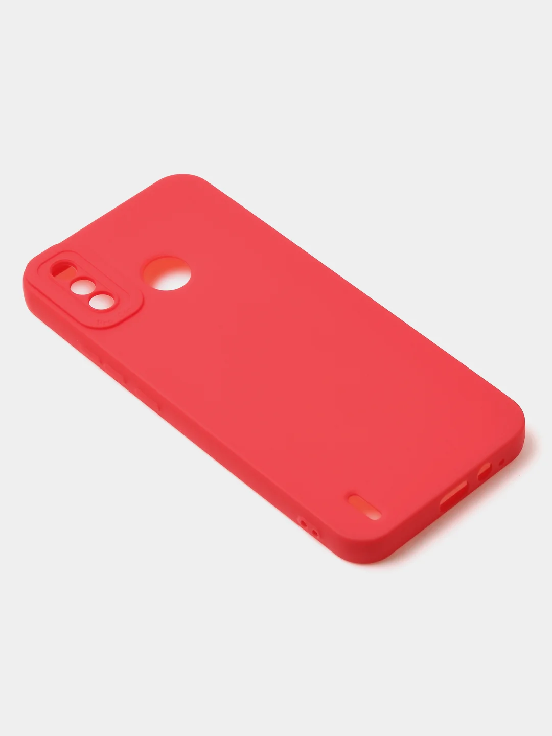Красный чехол для Tecno Spark 6 GO цветной, матовый, с дополнительной защитой камеры