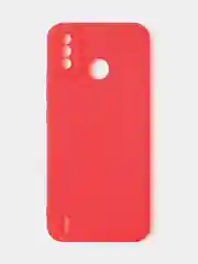 Красный чехол для Tecno Spark 6 GO цветной, матовый, с дополнительной защитой камеры