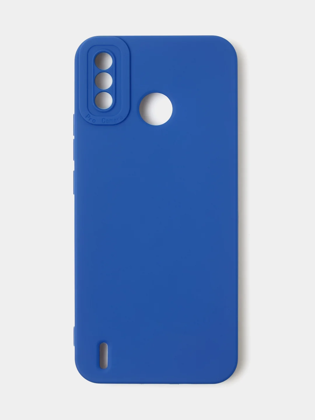 Синий чехол для Tecno Spark 6 GO цветной, матовый, с дополнительной защитой камеры