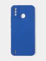 Синий чехол для Tecno Spark 6 GO цветной, матовый, с дополнительной защитой камеры