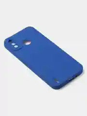 Синий чехол для Tecno Spark 6 GO цветной, матовый, с дополнительной защитой камеры