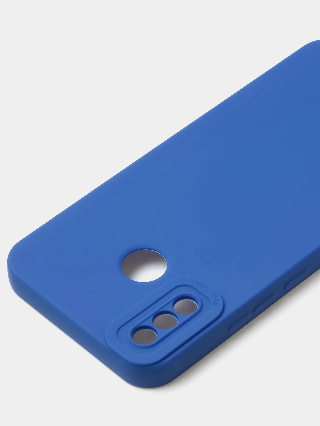 Синий чехол для Tecno Spark 6 GO цветной, матовый, с дополнительной защитой камеры