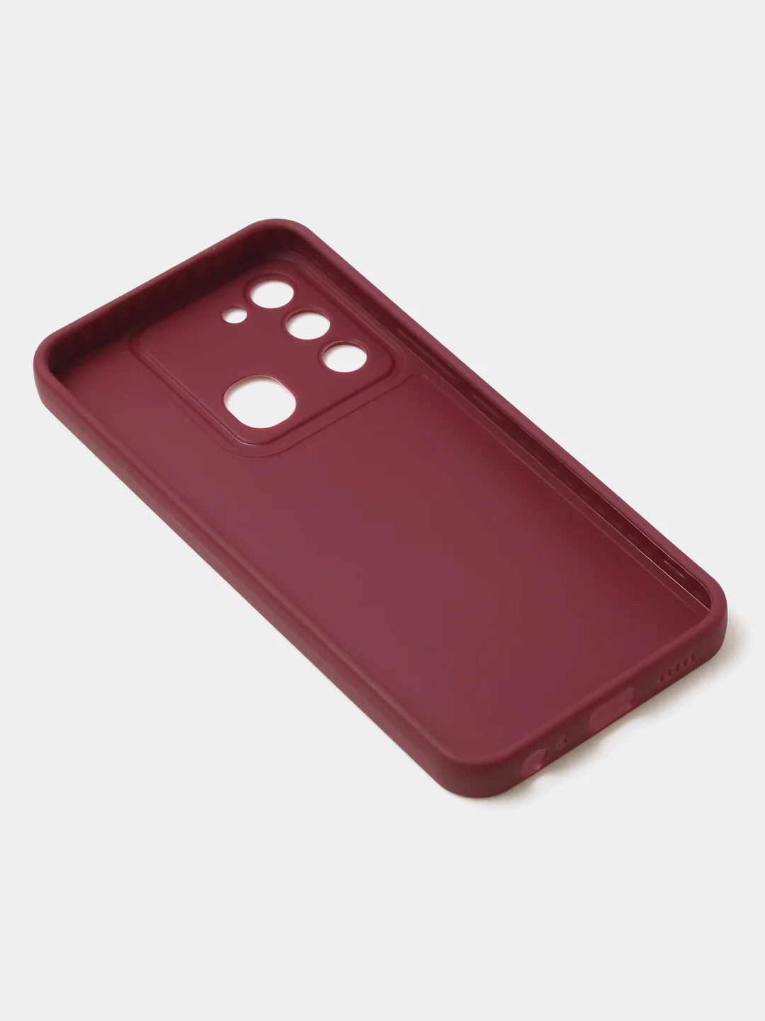 Бордовый чехол для Tecno Spark 8C / Spark GO (2022) цветной матовый с дополнительной защитой камеры