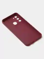 Бордовый чехол для Tecno Spark 8C / Spark GO (2022) цветной матовый с дополнительной защитой камеры