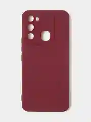Бордовый чехол для Tecno Spark 8C / Spark GO (2022) цветной матовый с дополнительной защитой камеры