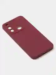 Бордовый чехол для Tecno Spark 8C / Spark GO (2022) цветной матовый с дополнительной защитой камеры