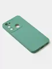 Зеленый чехол для Tecno Spark 8C / Spark GO (2022) цветной матовый с дополнительной защитой камеры