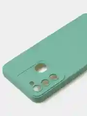 Зеленый чехол для Tecno Spark 8C / Spark GO (2022) цветной матовый с дополнительной защитой камеры