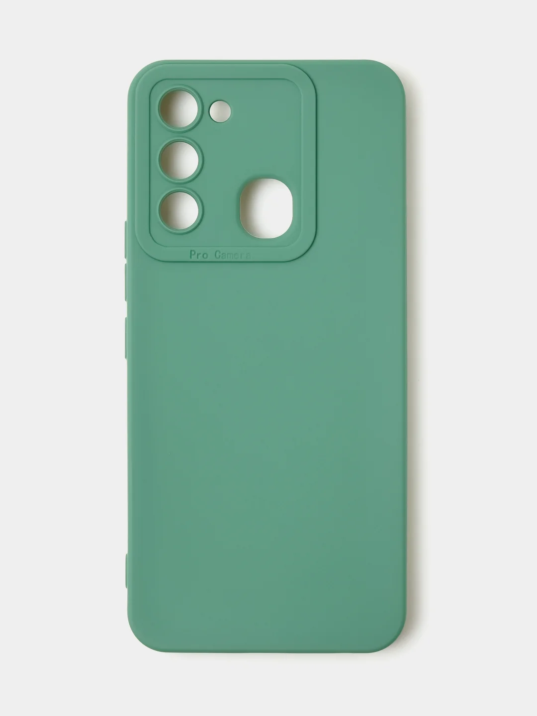 Зеленый чехол для Tecno Spark 8C / Spark GO (2022) цветной матовый с дополнительной защитой камеры