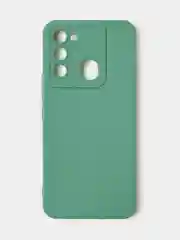 Зеленый чехол для Tecno Spark 8C / Spark GO (2022) цветной матовый с дополнительной защитой камеры