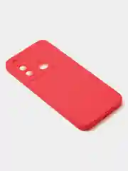 Красный чехол для Tecno Spark 8C / Spark GO (2022) цветной матовый с дополнительной защитой камеры