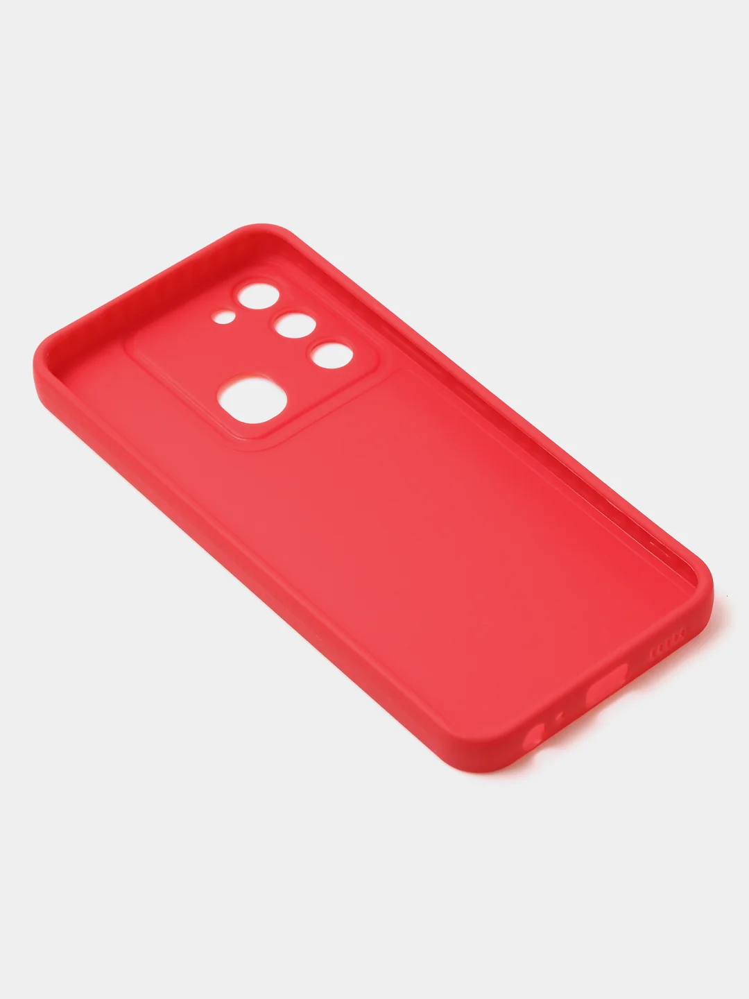 Красный чехол для Tecno Spark 8C / Spark GO (2022) цветной матовый с дополнительной защитой камеры