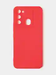 Красный чехол для Tecno Spark 8C / Spark GO (2022) цветной матовый с дополнительной защитой камеры