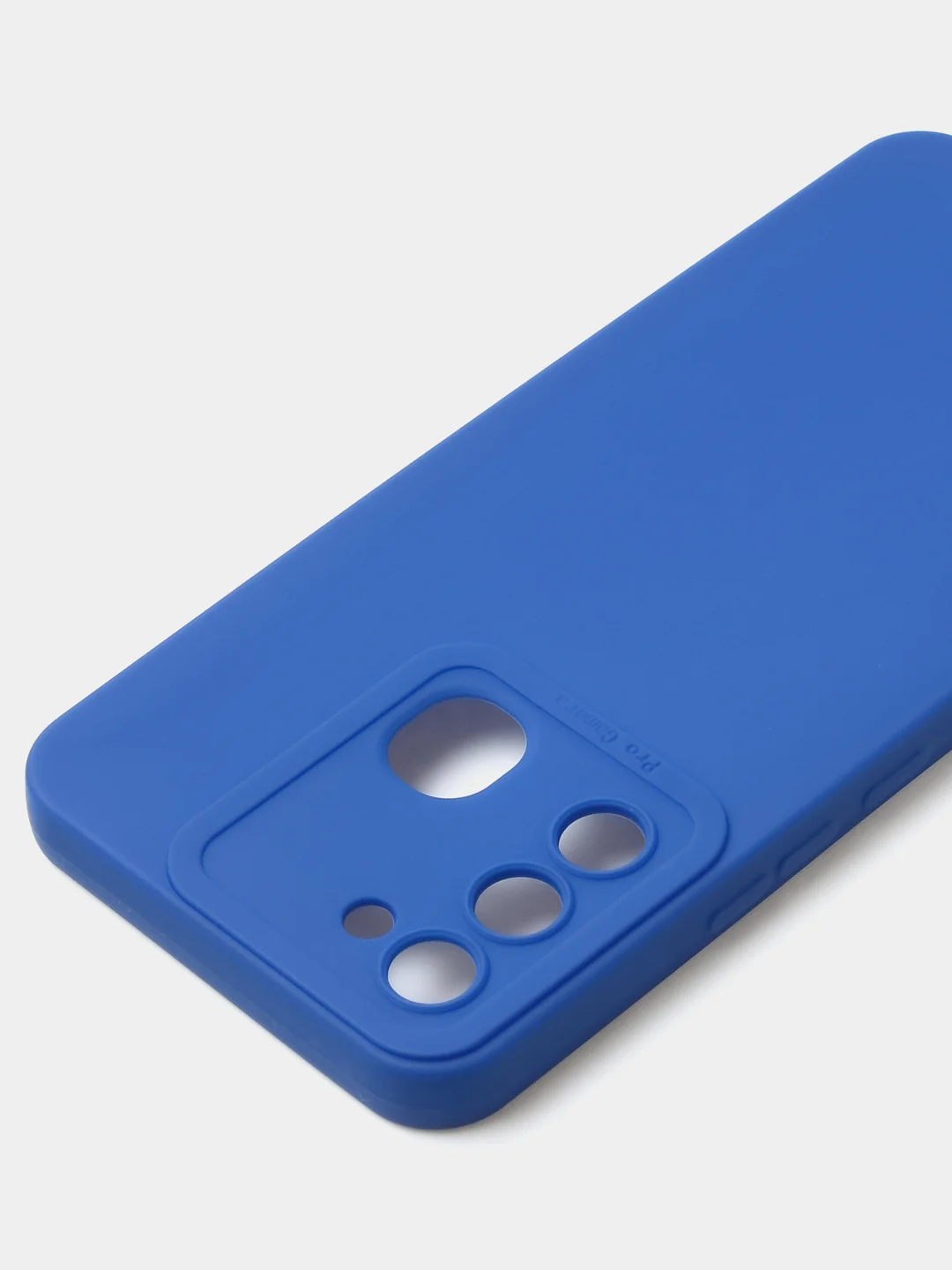 Синий чехол для Tecno Spark 8C / Spark GO (2022) цветной матовый с дополнительной защитой камеры