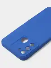 Синий чехол для Tecno Spark 8C / Spark GO (2022) цветной матовый с дополнительной защитой камеры