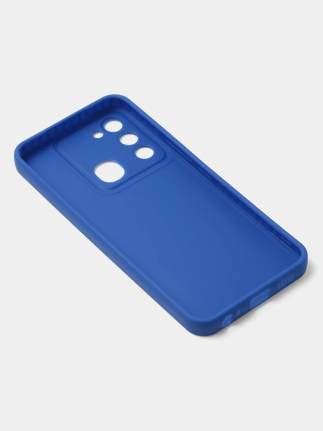 Синий чехол для Tecno Spark 8C / Spark GO (2022) цветной матовый с дополнительной защитой камеры
